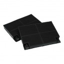 Lot de 2 filtres à charbon TYP141 (193x137x20mm) pour hotte Roblin, Brandt, Sauter, De Dietrich réf : 484000008781