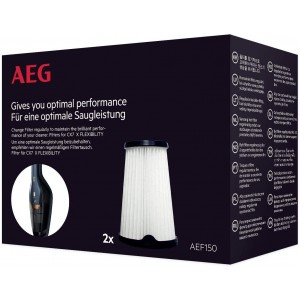 Lot de 2 filtres lavables AEF150 pour Aspirateur AEG 9001683755