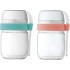Lot de 2 pots de yaourts compartimentés à emporter Pamplemousse & Chlorophylle pour yaourtière - fromagère Lagrange
