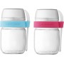 Lot de 2 pots de yaourts compartimentés à emporter Praline rose & Curacao pour yaourtière - fromagère Lagrange