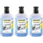 Lot de 3 shampoings de voiture 3 en 1 pour nettoyeur haute pression Kärcher - Flacon de 1L.