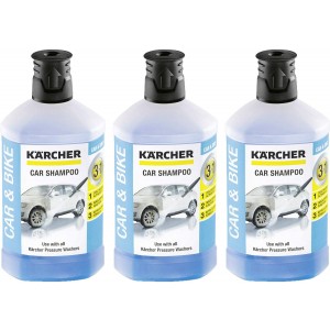 Lot de 3 shampoings de voiture 3 en 1 (1L) pour Nettoyeur Haute Pression KARCHER 62957500*3