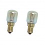 Lot de 2 ampoules de four à culot à vis 25 W E14/SES 300° pour four toutes marques 
