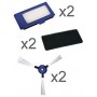 Kit de 2 brossettes latérales+ 2 filtres plissés + 2 filtres mousses pour aspirateurs robot Rowenta