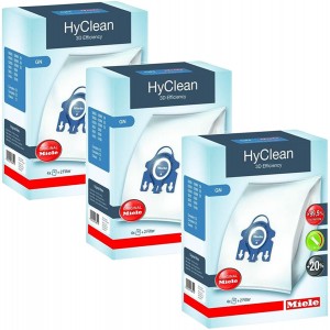 Lot de 12 sacs à poussières hyclean 3d gn + 6 filtres pour Aspirateur MIELE 9917730