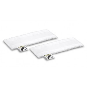 Kit de 2 serpillières microfibre pour Nettoyeur Vapeur KARCHER 28633390 , 28632590
