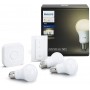 Kit de Démarrage Blanc avec 3 X E27 9 W [Pont et Télécommande avec Variateur Inclus] - Fonctionne avec Alexa 