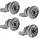 ROULETTES x4 PANIER SUPÉRIEUR POUR LAVE-VAISSELLE BEKO OU FAGOR