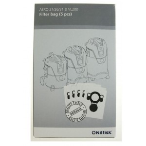Lot de 5 sacs pour Aspirateur NILFISK 107419590