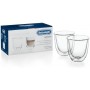 Lot de 2 verres à cappuccino isolés à double parois Delonghi
