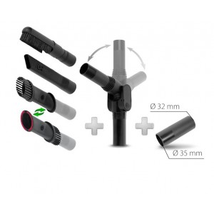 Lot d'accessoires avec bras articulé pour Aspirateur ROWENTA zr903401
