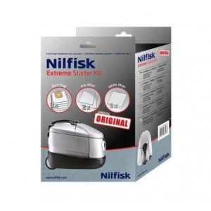  8 sacs aspirateur + 2 pré-filtres extrême + 1 filtre hepa 14 pour Aspirateur NILFISK 107403113