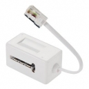 adaptateur t femelle / rj45 male 10cm