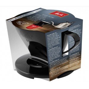 Melitta Porte-filtre, Pour Filtre à Café 1x2, Compatible avec 1 Verseuse ou 2 Tasses, Plastique, Pour Over, Noir