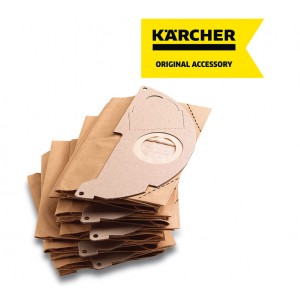 Lot de 10 sacs en papier pour aspirateurs Eau et Poussière Karcher