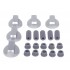 KIT DE 5 BOUTONS CHROMES UNIVERSELS