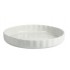 Crealys 512734 Moule à Tarte en Céramique Blanc 28 cm 512734