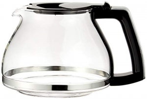 Melitta Verseuse en Verre Graduée, Capacité 1,25 Litre, Pour Cafetières à Filtres LOOK III Selection et DeLuxe, Noir/Argent