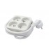 CHACON Bloc multiprise carré 4 prises 16A 3m blanc