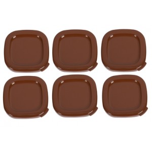 Lot de 6 couvercles marron pour Yaourtière Multi-Délices SEB SS-1530000807