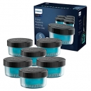 philips cc16/50 pack de 6 recharges de liquide quick clean pod 960 ml