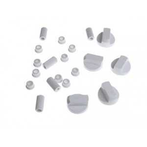 Universeel - kit de 5 boutons blanc universels - 228600066 - 3582286000662