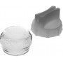 GDE - Cache de lampe, couvercle en verre de 68mm de diamètre pour Four, Cuisinière compatible avec Bosch 00647309 Siemens Neff