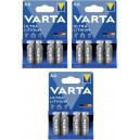 VARTA Lot de 3 Blisters de 4 piles "Professional Lithium" LR6 Mignon (AA)