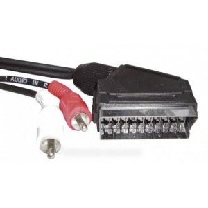 cordon péritel male/2 x rca male stéréo pour tv lcd cables THOMSON