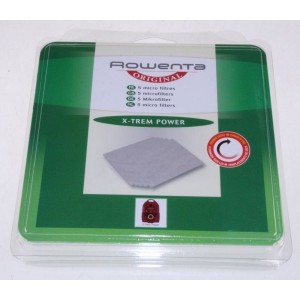 Lot de 5 microfiltre x-trem power pour Aspirateur ROWENTA ZR002501