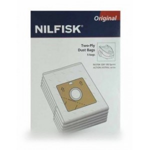 Sachet de sacs action plus (x5) + pré-filtre pour Aspirateur NILFISK ADVANCE 30050002