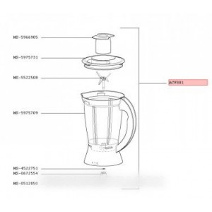 Bol complet pour Blender MOULINEX ACV801