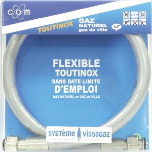 COMCH23 TUYAU GAZ NATUREL TOUTINOX 0,75M NFD36-121 pour installations FAGOR