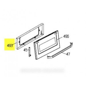 Vitre + cadre porte intérieur pour Cuisinière BEKO 210110232