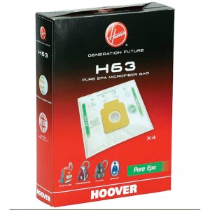 Lot de 4 Sacs h63 pure epa pour Aspirateur HOOVER 35600536