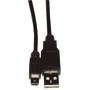 CORDON USB TYP-A MÂLE/MINI-USB MÂLE (5P.) 3,0M. NOIR
