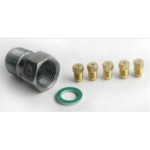 Jeu (x5) injecteurs gaz naturel avec raccord m/f pour Cuisinière BOMPANI 38887