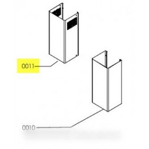 Cheminée supérieure avec grille latérale pour Hotte IKEA 481253048958