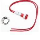 VOYANT ROUGE Ø 10MM + CABLE + ECROU CHROME