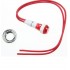 VOYANT ROUGE Ø 10MM + CABLE + ECROU CHROME