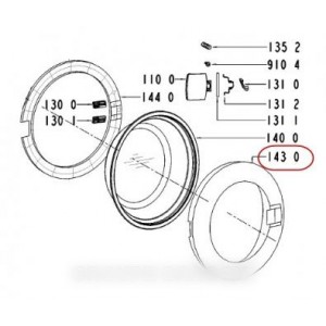 Cadre extérieur de hublot pour Lave-Linge WHIRLPOOL 481244010749