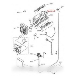 Bac àlimentation d'eau fabrique à glace pour Réfrigérateur WHIRLPOOL 481941878844