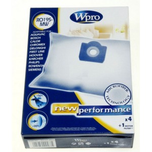 Lot de 4 Sacs aspirateur microfibre pour Aspirateur ROWENTA 481281718872