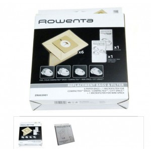 Lot de 6 Sacs + filtre pour Aspirateur MOULINEX ZR003901