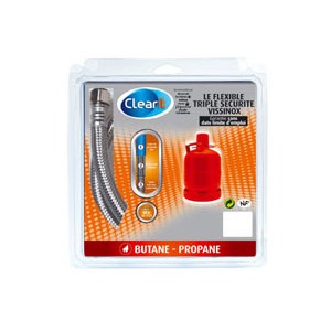 Tuyau de gaz inox butane - propane de 2 mètres pour Cuisinière INDESIT 411.518