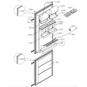 Balconnet à bouteilles pour Réfrigérateur SMEG  461692