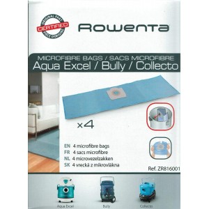Lot de 4 Sacs microfibre pour Aspirateur ROWENTA ZR816001