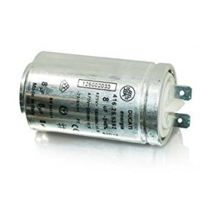 Condensateur pour Lave-linge ELECTROLUX 8uf 425v/475v avec connecteur 1250020334