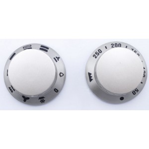 Lot de 2 manettes metallisées pour Four KUPPERSBUSCH 063092