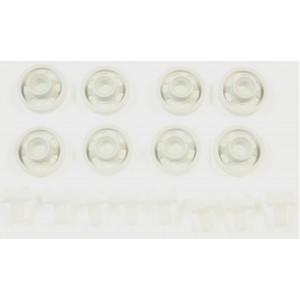 Lot de 8 roulettes panier inférieur pour lave-vaisselle AEG, Arthur Martin, Electrolux, Privileg, Zanker, Zanussi - 4071300307